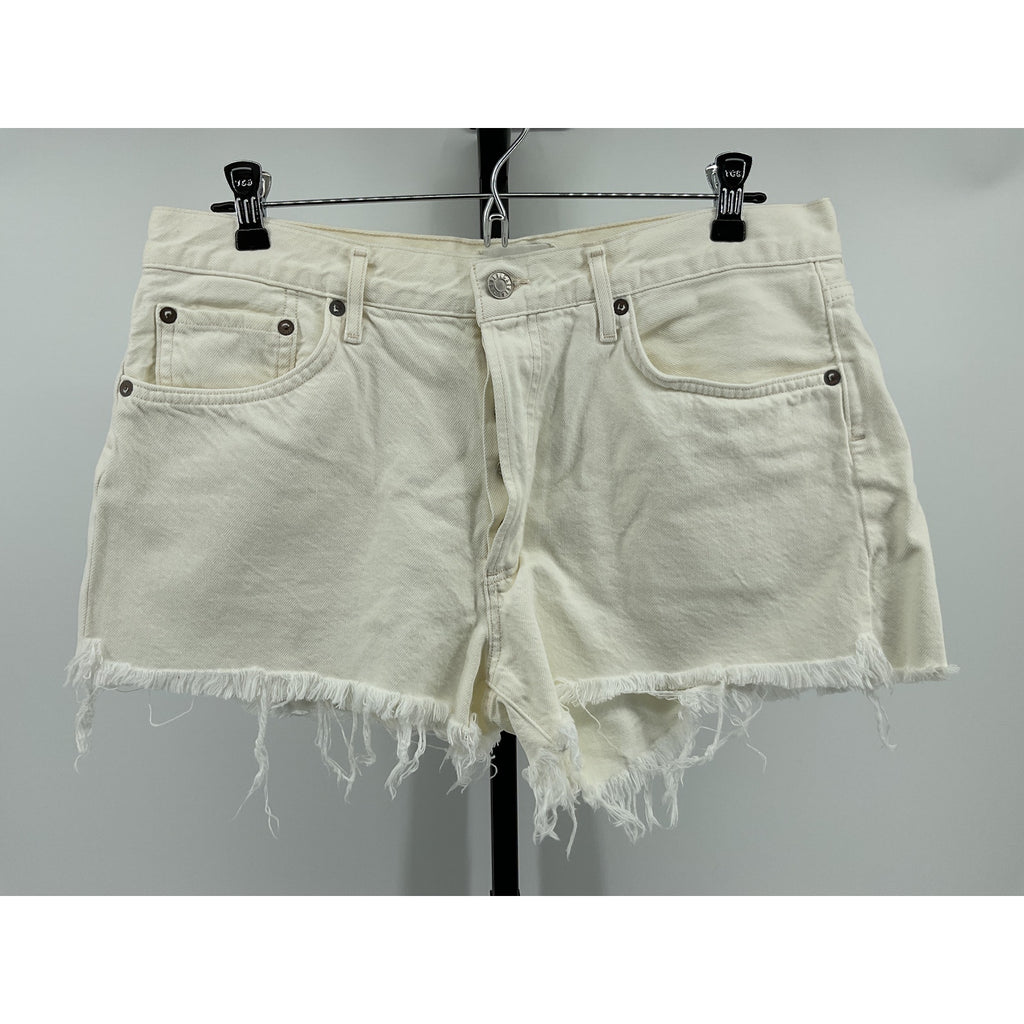 Agolde 'Parker' White Cotton Short Size 30