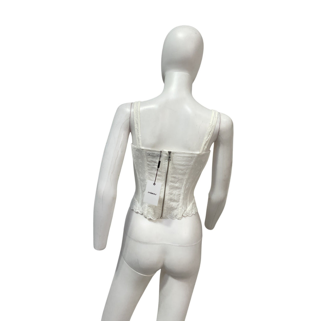 Miaou 'Deville' White Cotton Top Size M - NWT