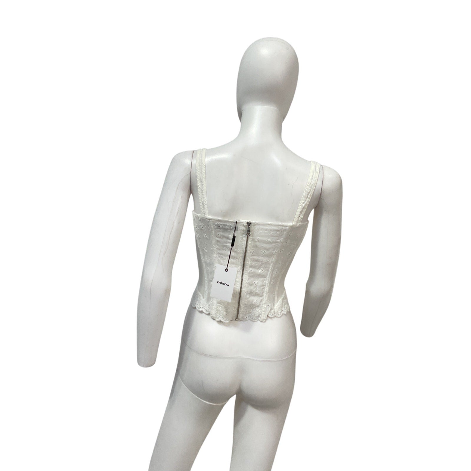 Miaou 'Deville' White Cotton Top Size M - NWT