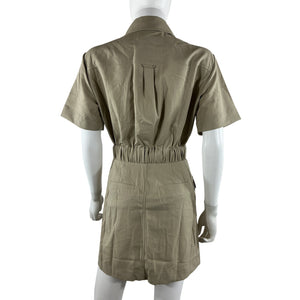 Simkhai Utility Beige Yohana Shirtdress Size 0 NWT