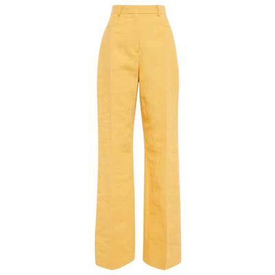 Jacquemus Linen Yellow Sauge Pants Size 36 FR / US 4 NWT