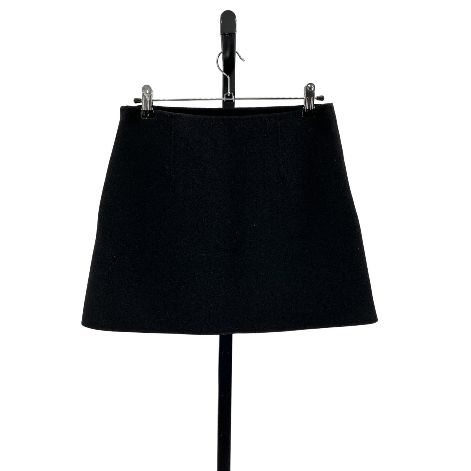 Theory High-Waist Black Wool Mini Skirt Size 2