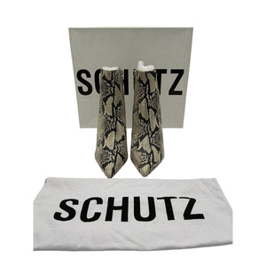 Schutz Textured Multicolor Leather Ankle Boots Size 7.5 B