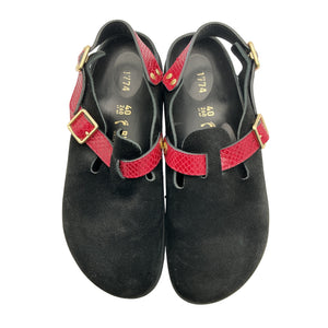 Birkenstock Suede Black Tokio Cazador Mules Size 40