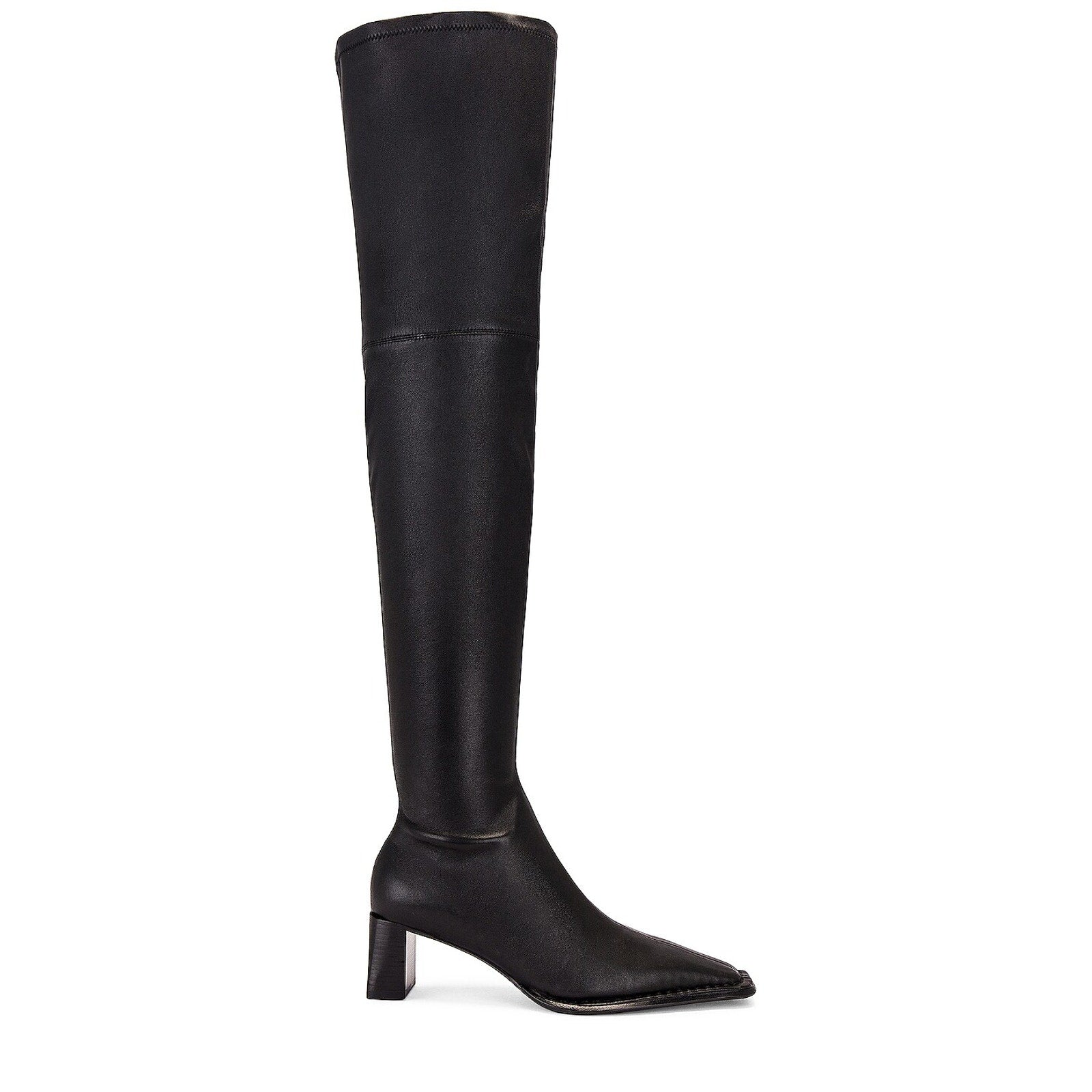 Alexander Wang 'Alrdich 55' Black Leather Over The Knee Boot Size 7.5