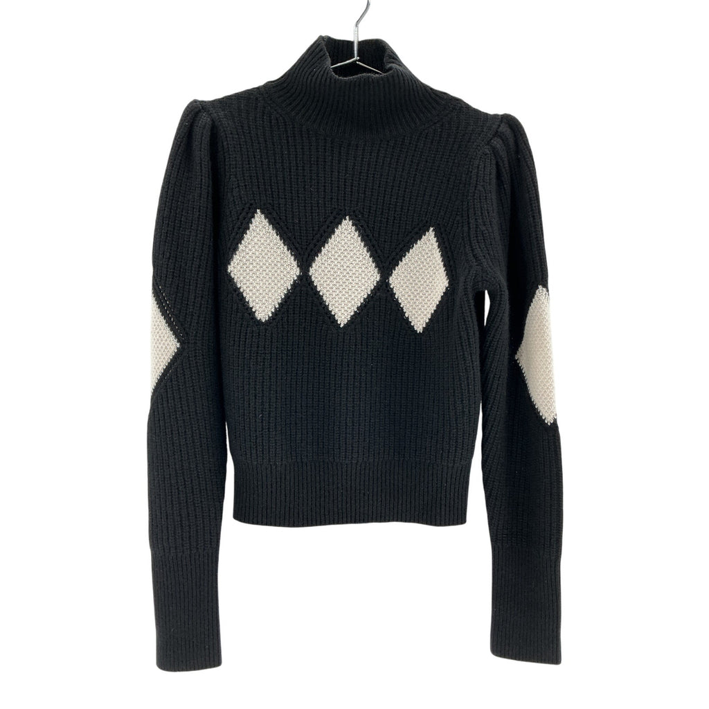 Reformation 'Diamond' Black Cashmere Turtleneck Size S