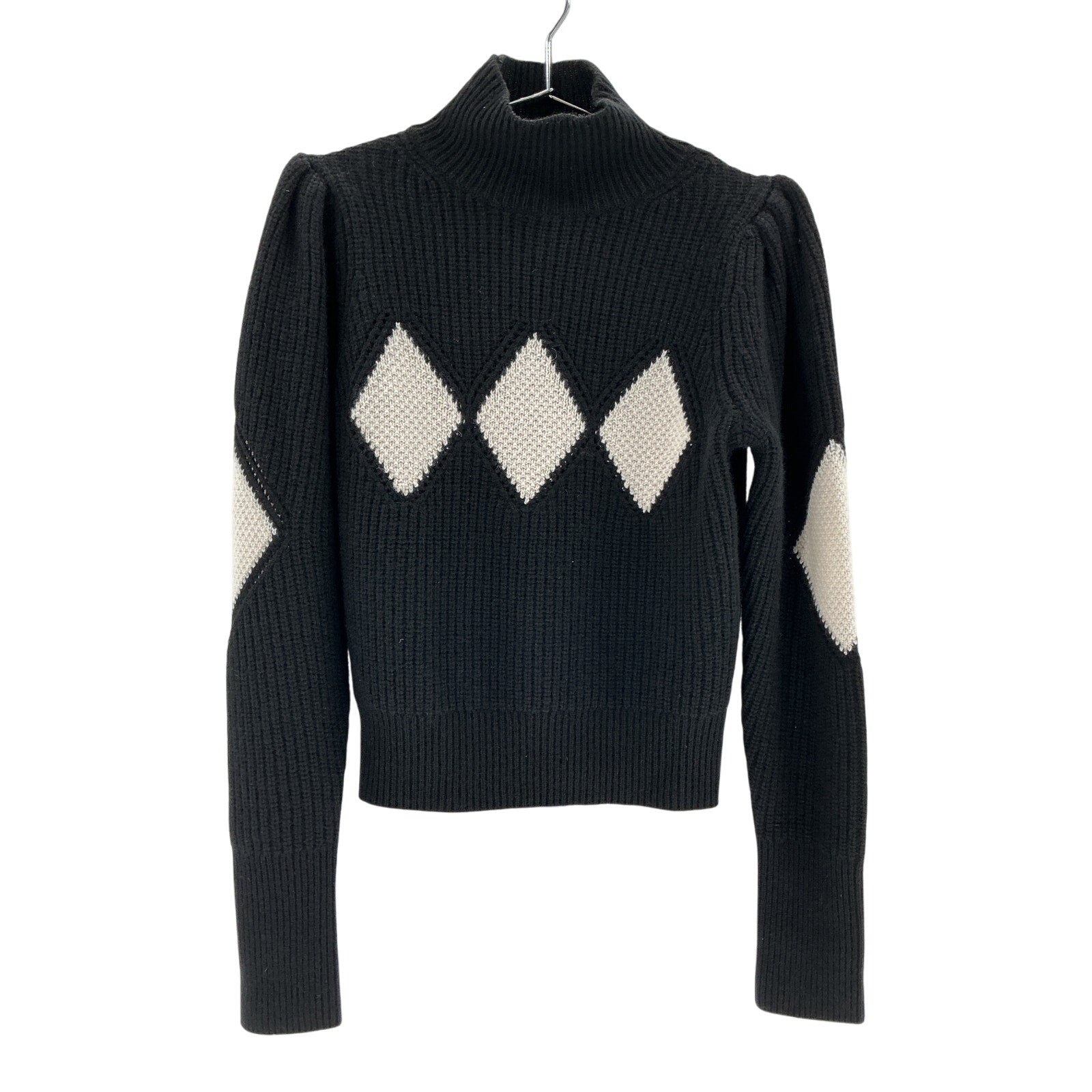 Reformation 'Diamond' Black Cashmere Turtleneck Size S