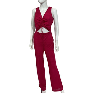 Lovers And Friends Ruched Passion Pink Sharon Jumpsuit Size S NWT