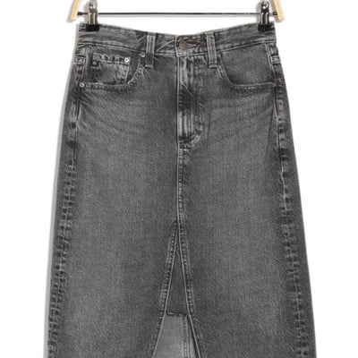 Ag Denim Jeans Denim Gray Haruko Midi Skirt Size 25