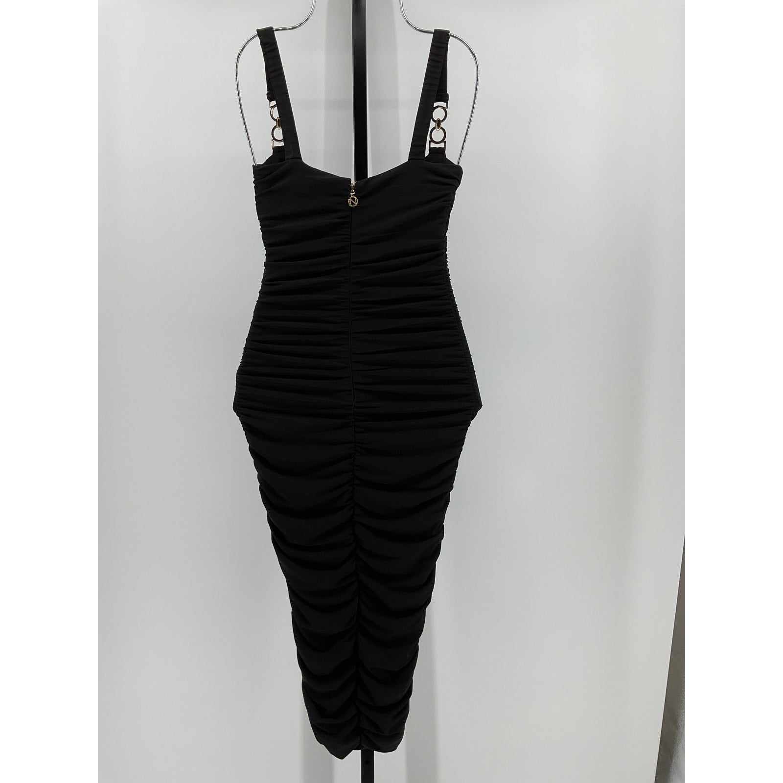 Nookie 'Fortune' Black Polyester Midi Dress Size S