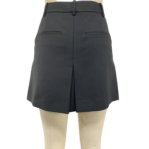 Helmut Lang Tailored Black Slash Suit Mini Skirt Size 2