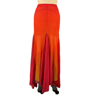 Ronny Kobo Sheer Fuchsia Tasha Skirt Size S