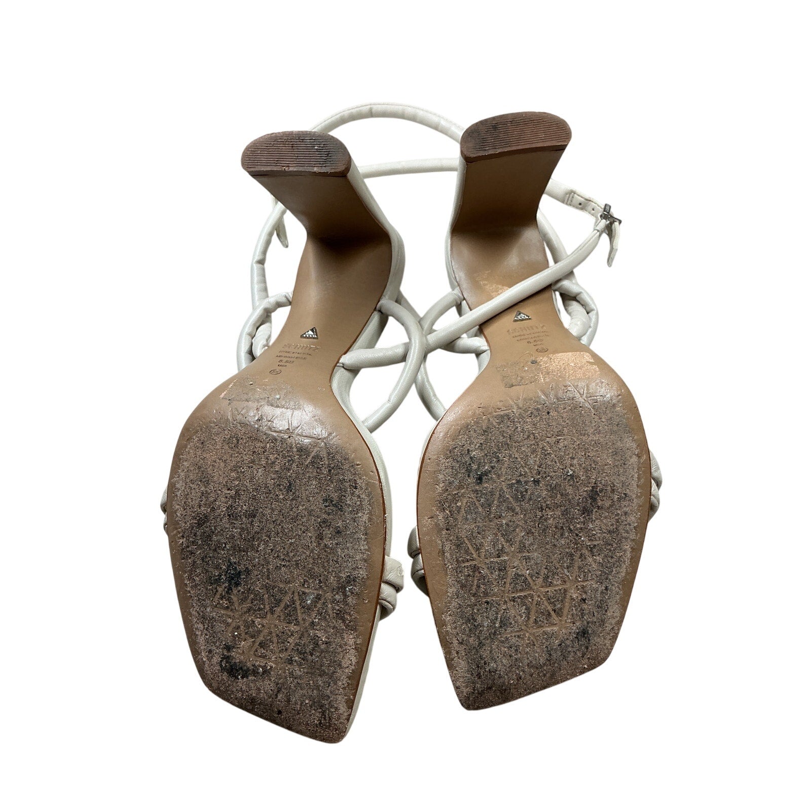 Schutz 'Nadia' Cream Leather Sandal Size 8.5