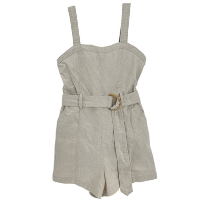 Blank Nyc Chic Beige Belted Square Neck Romper Size XS