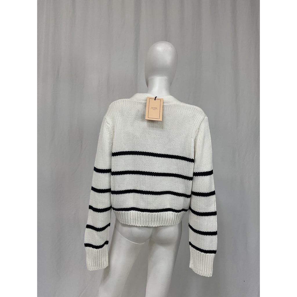La Ligne White Cotton Mini Marina Cardigan Size XL - NWT