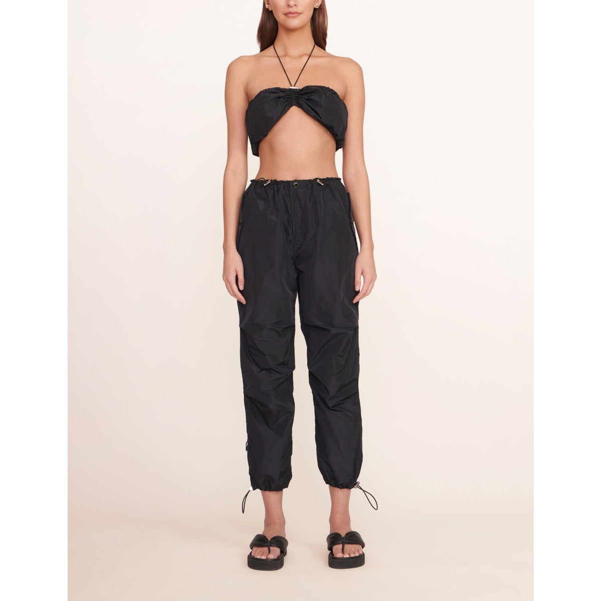 Staud 'Bryson' Black Polyester Pant Size XS - NWT