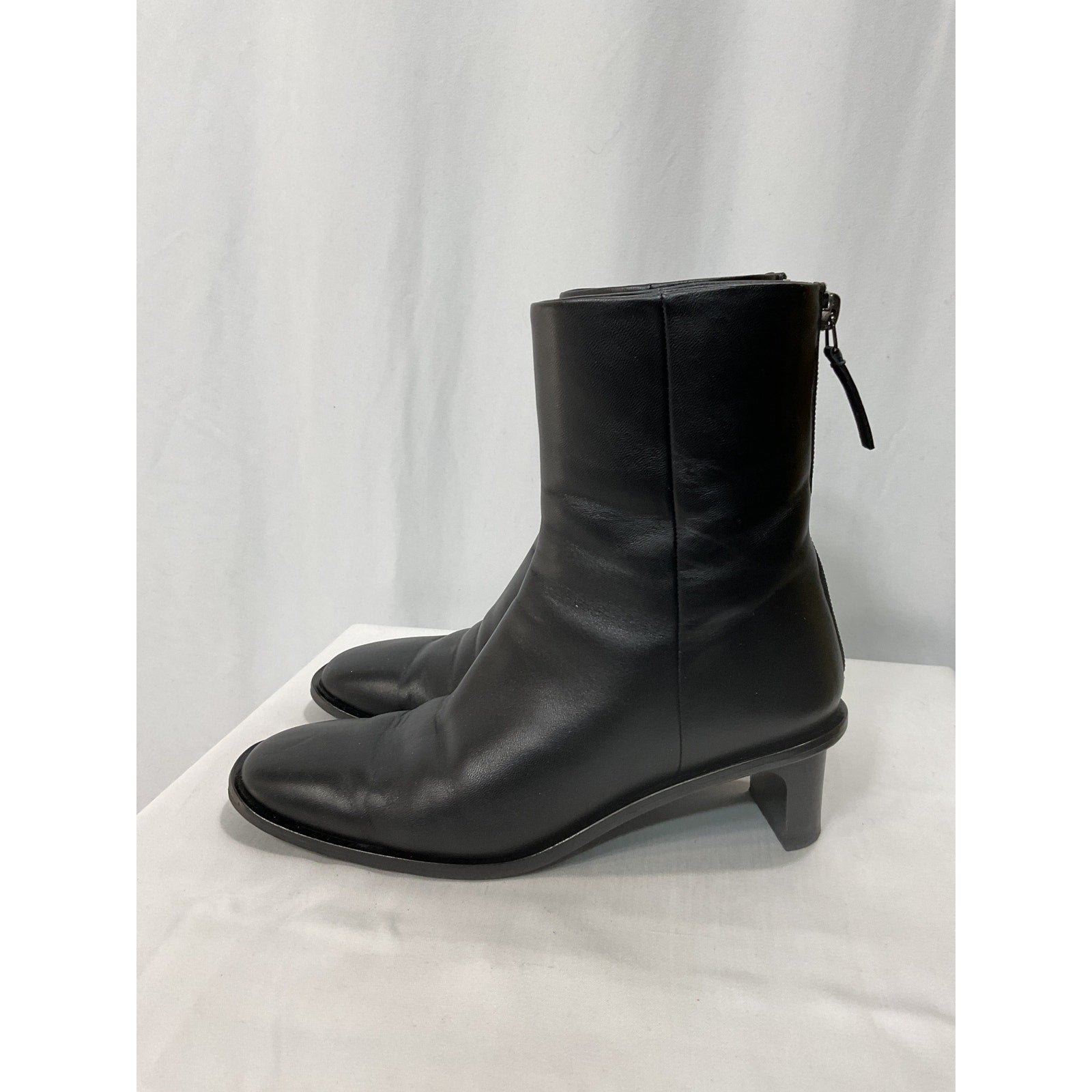 A.Emery 'Soma' Black 60Mm Leather Ankle Boot Size 6