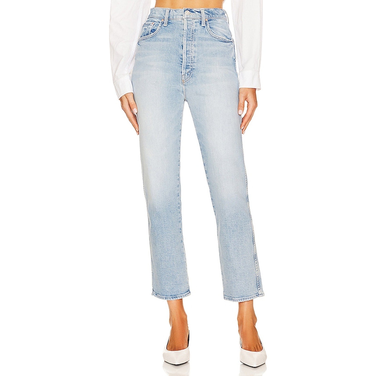 Mother 'The Tippy' Blue Top Frisky Ankle Denim Jean Size 27