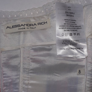 Alessandra Rich Plaid White Corset Top Size 38 EU / US 2