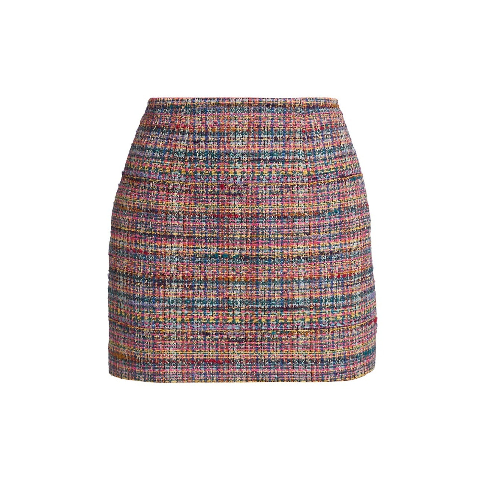 L'Agence 'Livia' Pink Cotton Tweed Mini Skirt Size 2 - NWT