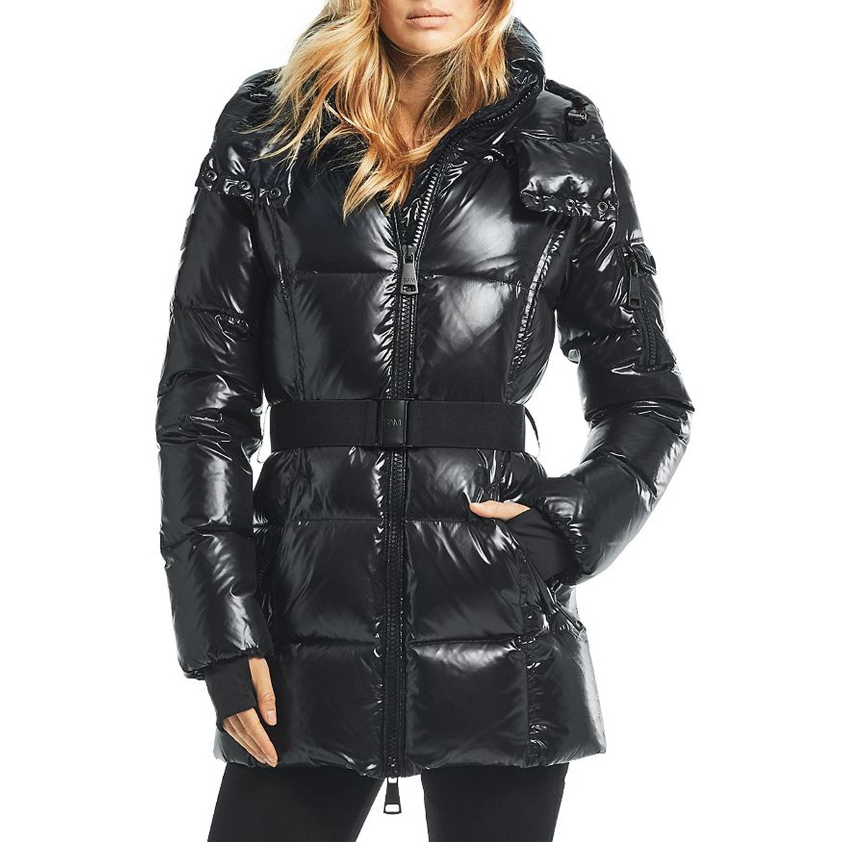 Sam. New 'Soho' Black Nylon Down Coat Size M