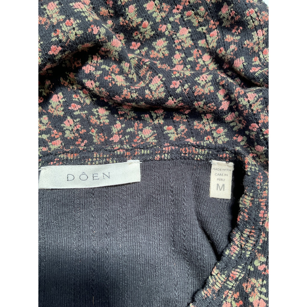 D�en 'Paola' Black Cotton Tee Size M