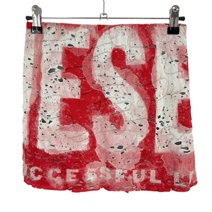 Diesel Distressed Red Hunt Mini Skirt Size XS