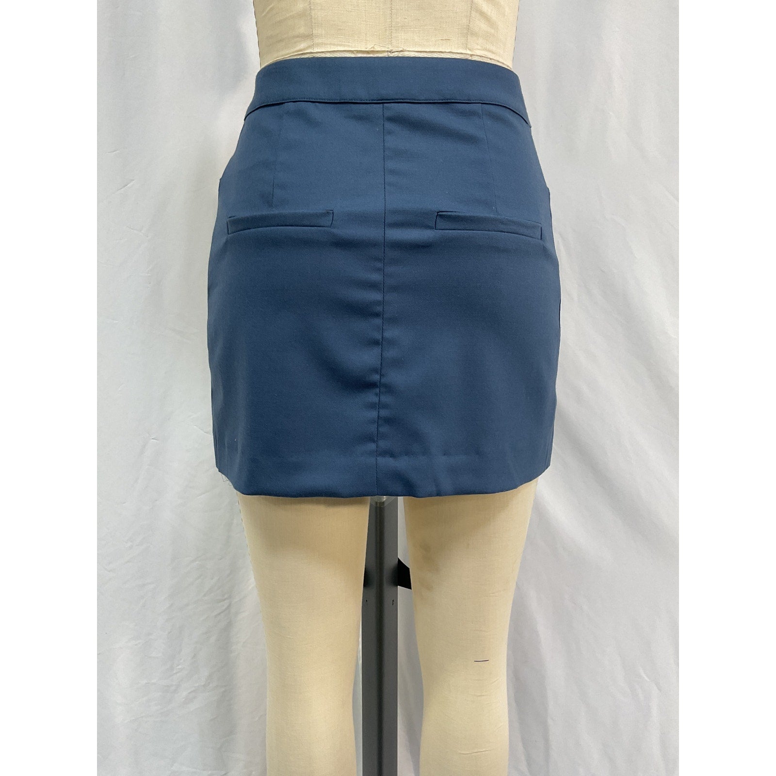 Loulou Studio 'Hornby' Blue Wool Skirt Size XS