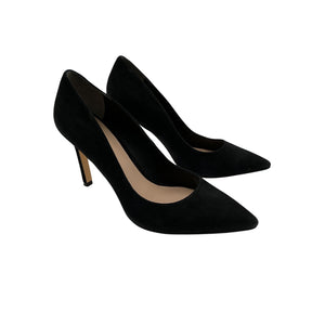 Stuart Weitzman 'Leigh' Black Suede 95 Suede Pumps Size 8