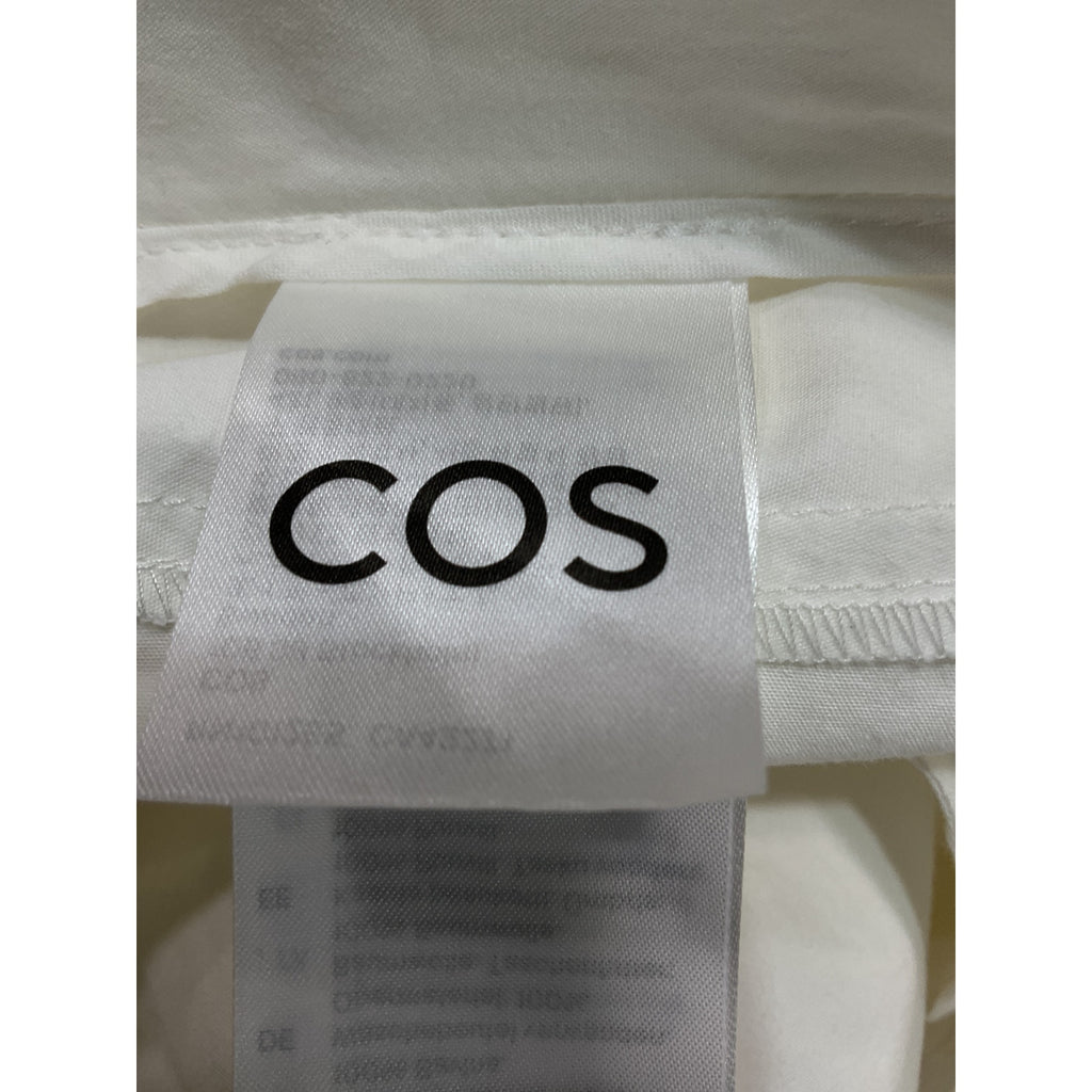 Cos Broderie 'Anglaise' White Wide-Leg Trousers Pants Size 4