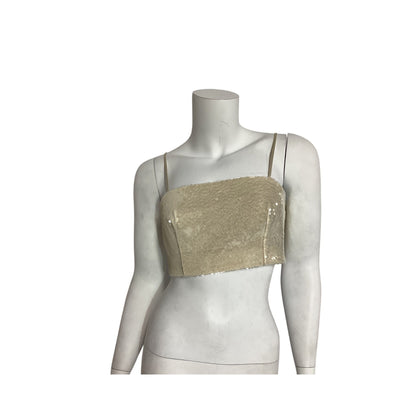 Cinq à Sept Sequined Alabaster Nikki Top Size XS