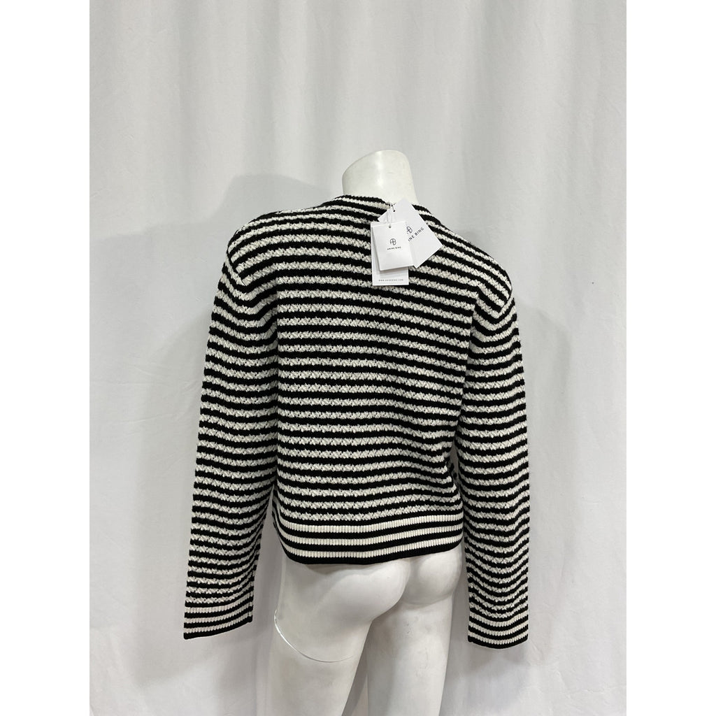Anine Bing 'Gwen' Black Merino Wool Cardigan Size M - NWT