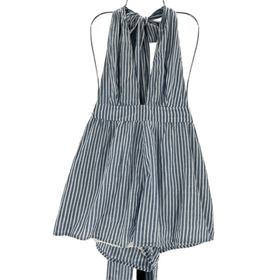Majorelle Striped Blue Callie Romper Size XS