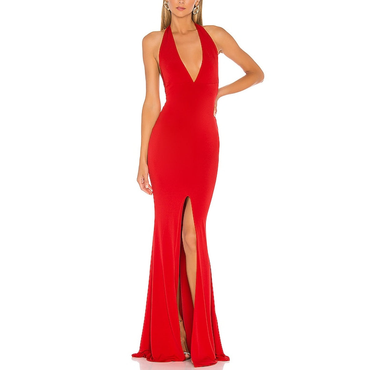 Nookie Sleek Red Illegal Halter Gown Size XS