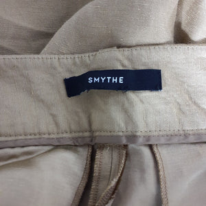 Smythe Tailored Tan Pleated Pants Size 8