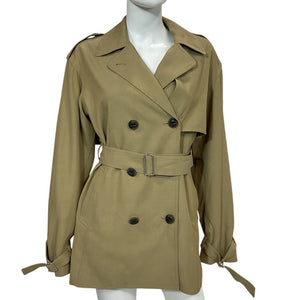 Rag & Bone Cropped Tan Beverly Trench Coat Size S