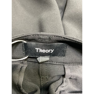 Theory Wide-Leg Black Triacetate Cargo Pant Size 4