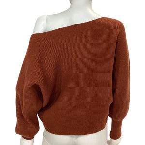 House Of Harlow 1960 Ribbed Burnt Orange Winifred Sweater Size XS