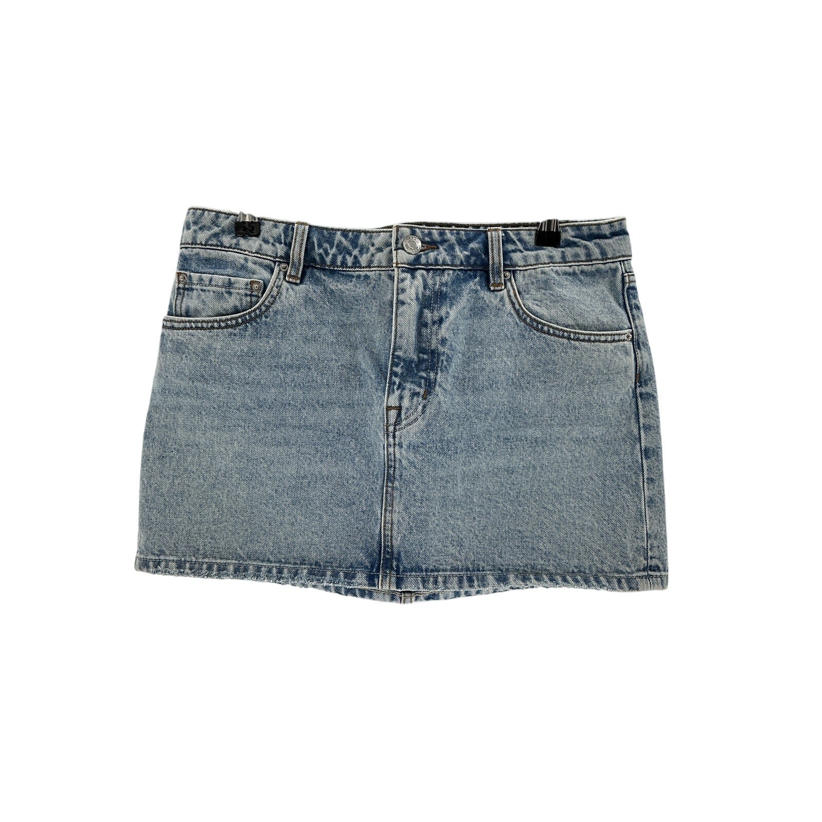 Grlfrnd 'Niki' Blue Cotton Micro Mini Skirt Size 28