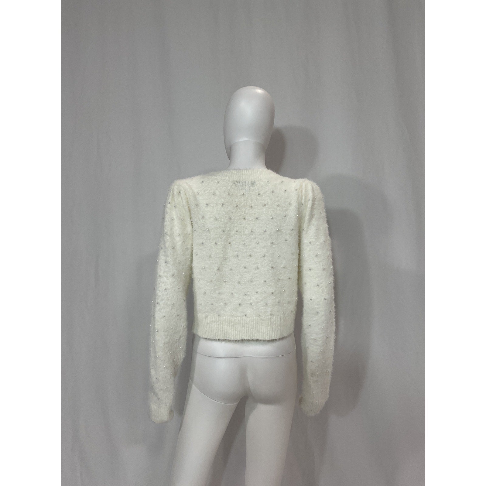Majorelle 'Vivica' White Pearl Accent Cardigan Size S