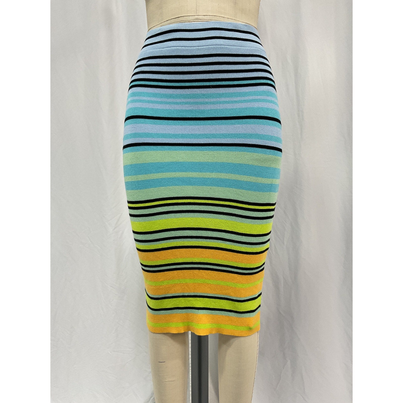 Le Superbe 'Oaxaca' Blue Viscose Skirt Size S