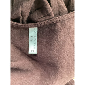 Bananhot 'Tie Front' Brown Bell Sleeve Top Size XS