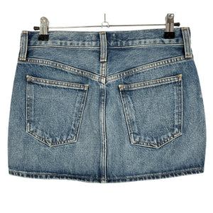 Agolde Classic Blue Alek Denim Mini Skirt Size 24