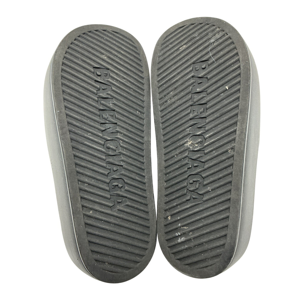 Balenciaga 'Mono' Black Rubber Slides Size 8
