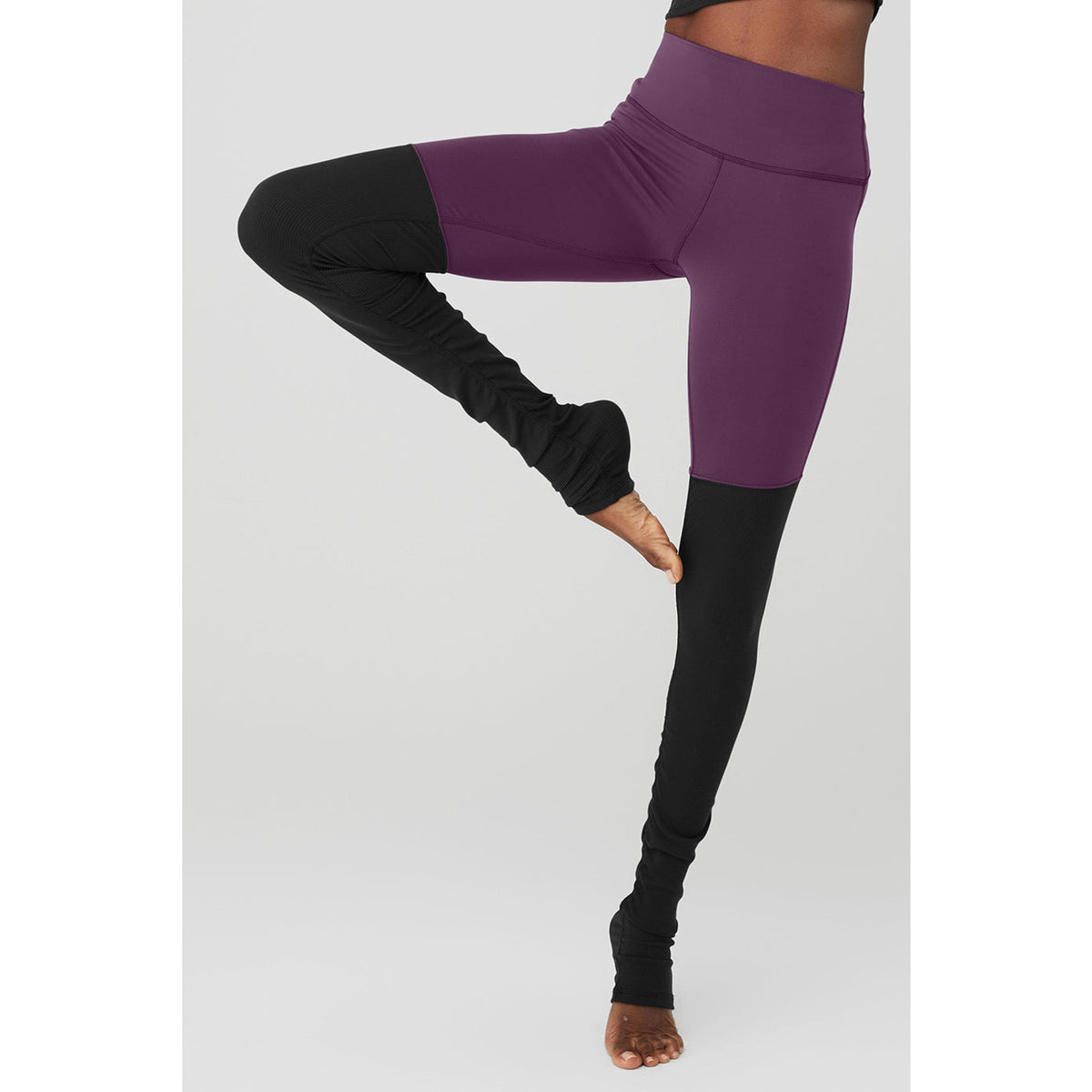 Alo Yoga Airbrush High-Waist Purple Nylon Highlight Goddess Legging Size S