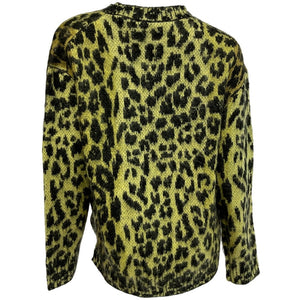 Allsaints Fuzzy Electric Yellow Lex Sweater Size M