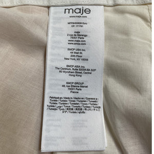 Maje Pleated Cream Flowing Shorts Size 36