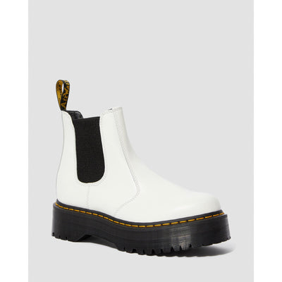 Dr. Martens Smooth Leather White Platform Chelsea Boots Size 7