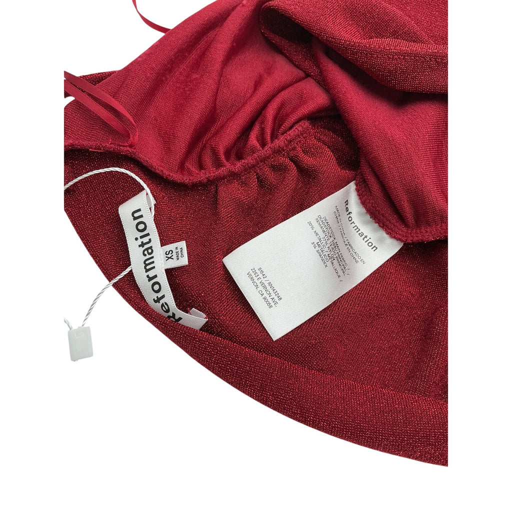 Reformation 'Breslin' Red Nylon Dress Size XS