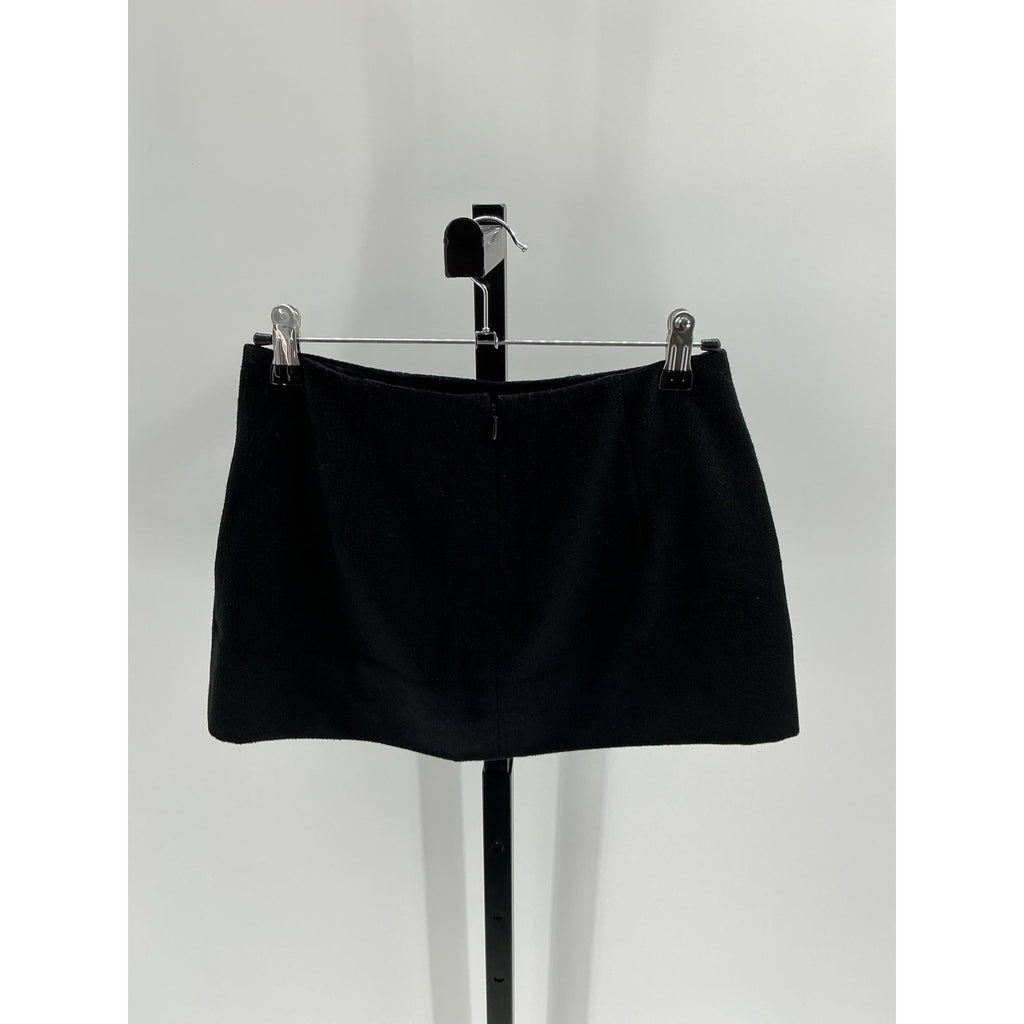 Reformation 'Petites' Black Polyester Buxton Skirt Size 4